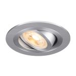 SLV New Tria 75 Spot Aluminium Grey Round | Cutout 75mm - Suitable for 1x GU10 