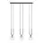 Emibig Pendant Glam Steel Black | Suitable for 3x E14 - Max 10W