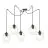 Emibig Pendant Level Steel Black | Suitable for 5x E27 - Max 15W