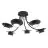 Emibig Ceiling Light Enso Steel Black | Suitable for 6x GX53 - Max 12W