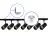 Bright Choice Complete Set 1-Phase Rail L 1,5 x 1,5 Meter Black | incl. 7x Spot + GU10 2700K 3W Dimmable + End Cap, Power Connector and L -Connector